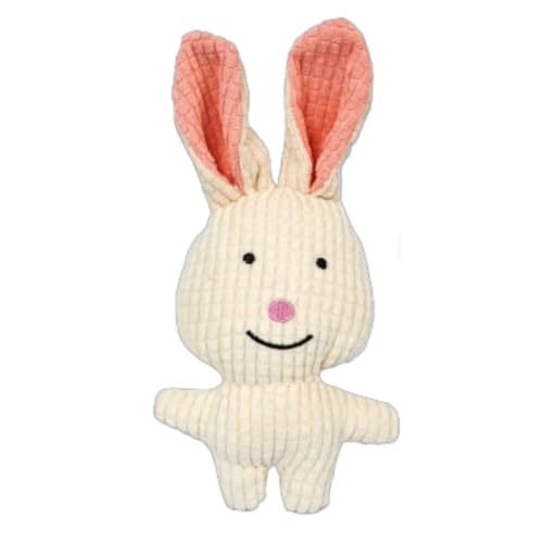 YHOPJKFRA Quietschendes Plüsch Teddy-Hundespielzeug, Kauspielzeug für Welpen für kleine und mittelgroße Hunde | Weißes Kaninchen YHOPJKFRA Quietschendes Plüsch Teddy-Hundespielzeug, Kauspielzeug für Welpen für kleine und mittelgroße Hunde | Weißes Kaninchen von YHOPJKFRA