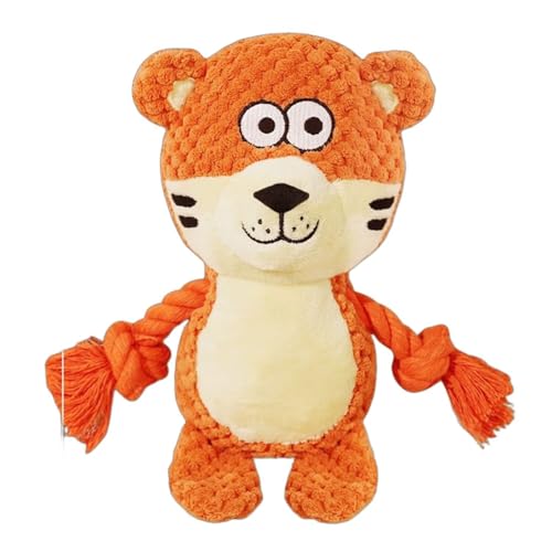 YHOPJKFRA Quietschendes Plüsch Teddy-Hundespielzeug, Kauspielzeug für Welpen für kleine und mittelgroße Hunde | oranger Tiger YHOPJKFRA Quietschendes Plüsch Teddy-Hundespielzeug, Kauspielzeug für Welpen für kleine und mittelgroße Hunde | oranger Tiger von YHOPJKFRA