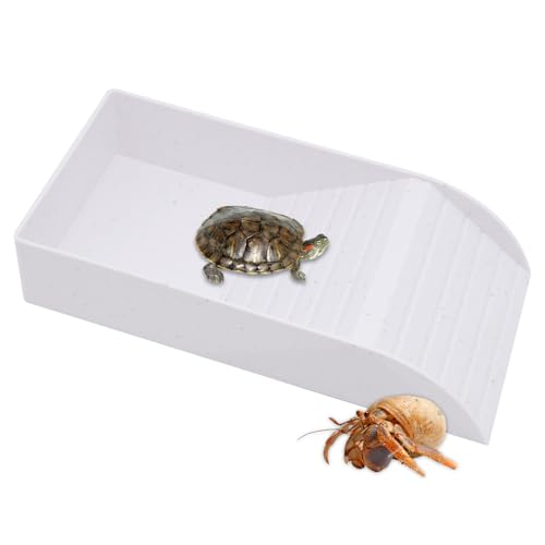 YHSKJCD Schildkröten Wasserbecken mit Kletterrampe 30 * 15 * 6 cm für kleine Schildkröten Schildkröten Zubehör für Reptilientanks Aquariumkäfigzubehör für Reptilien und Amphibien von YHSKJCD