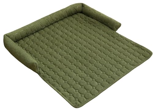 Weiches Cord-Hundebett mit rutschfester Unterseite & waschbarer Hülle Wärmendes, strapazierfähiges Design für kleine, mittelgroße und große Hunde Ideal als Schlafplatz oder gemütliche Decke(Dark green Weiches Cord-Hundebett mit rutschfester Unterseite & waschbarer Hülle Wärmendes, strapazierfähiges Design für kleine, mittelgroße und große Hunde Ideal als Schlafplatz oder gemütliche Decke(Dark green von YHXAIQ