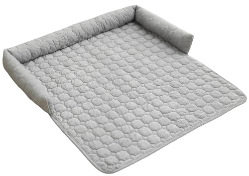 Weiches Cord-Hundebett mit rutschfester Unterseite & waschbarer Hülle Wärmendes, strapazierfähiges Design für kleine, mittelgroße und große Hunde Ideal als Schlafplatz oder gemütliche Decke(Light gray Weiches Cord-Hundebett mit rutschfester Unterseite & waschbarer Hülle Wärmendes, strapazierfähiges Design für kleine, mittelgroße und große Hunde Ideal als Schlafplatz oder gemütliche Decke(Light gray von YHXAIQ
