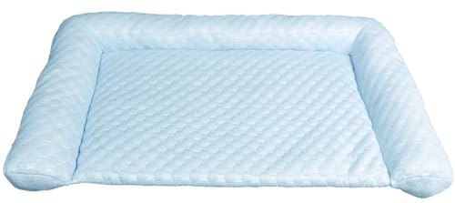 YHXAIQ Kühlmatte Hund, Hunde Kühlmatte - Waschbar, Kühlend & Kühl, Eisseide+Oxford-Stoff+Baumwolle, für Innen- und Außenbereich Auto Sommer(Light Blue,70 x 45 cm) von YHXAIQ