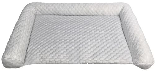 YHXAIQ Kühlmatte Hund, Hunde Kühlmatte - Waschbar, Kühlend & Kühl, Eisseide+Oxford-Stoff+Baumwolle, für Innen- und Außenbereich Auto Sommer(Light Gray,70 x 45 cm) von YHXAIQ