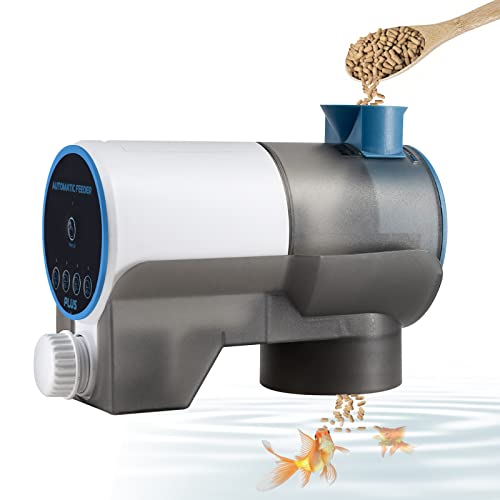 YHXBAM Automatischer Fischfutterautomat für Aquarium, Verstellbarer Futtermenge,Fisch Futterautomaten für Aquarium Fischtank 200ml Kapazität von YHXBAM