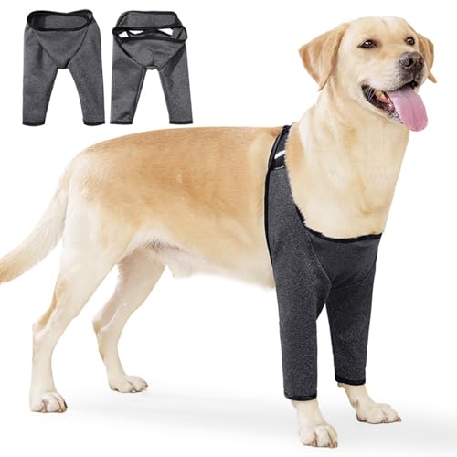 YHZNAGEM Bandage Hund Vorderbein, Hundebody Nach Op Vorderbeine, Wundschutzanzüge Für Hunde, Recovery Sleeve, Hund Schutzanzug Gegen Lecken (L) von YHZNAGEM