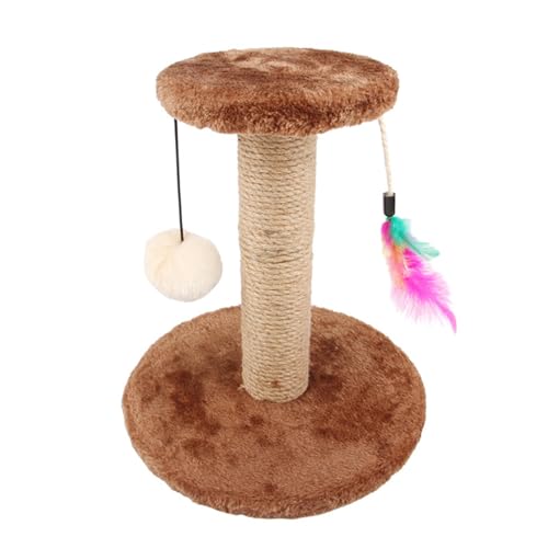 Cats Scratcher Cat Scratching Tree With FeatherTeaser Interactive Kitten SisalHanf Scratcher Toy Furniture Protectors Cat Scratching Post Cat Furniture Stress Relief For Cats Furniture Protector von YIAGXIVG