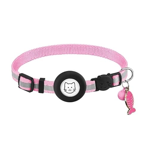 Haustier-Halsband, verstellbar, mit reflektierenden Streifen und Trackern, Hundehalsband, Nylon, Haustierzubehör für Hundehalsbänder von YIAGXIVG