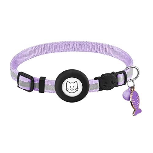 Haustier-Halsband, verstellbar, mit reflektierenden Streifen und Trackern, Hundehalsband, Nylon, Haustierzubehör für Hundehalsbänder von YIAGXIVG