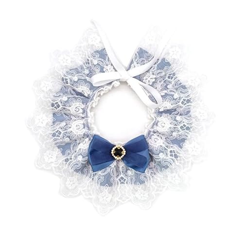 Spitze Bowknot Halsband für Hund Vintage Lacy Halsband für Bichon Katzen Beißring Halstuch Urlaub Party Foto Zubehör Katzenschal Halsband für Katzen Katzenschal Spitze von YIAGXIVG