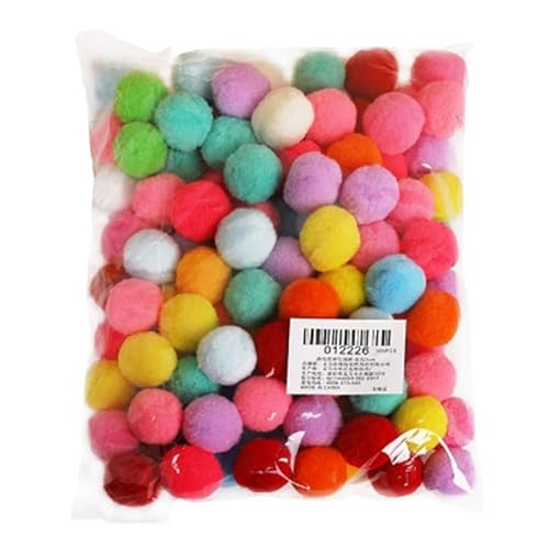 YIAGXIVG 100er Pack Katzen Lieblings Jagdbälle Startspielzeug Pompoms Bälle Halten Katzen Beschäftigt Spielzeug Großer Komfort Kätzchen Spielzeug Katzenspielzeug Bälle Großpackung von YIAGXIVG