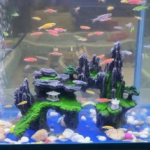 YIBIKEHO Umweltfreundliches Kunstharz-Aquarium-Felsendekor, realistische Aquarium-Landschaft, pflegeleicht, sicher für Betta- und Garnelen-Tanks YIBIKEHO Umweltfreundliches Kunstharz-Aquarium-Felsendekor, realistische Aquarium-Landschaft, pflegeleicht, sicher für Betta- und Garnelen-Tanks von YIBIKEHO