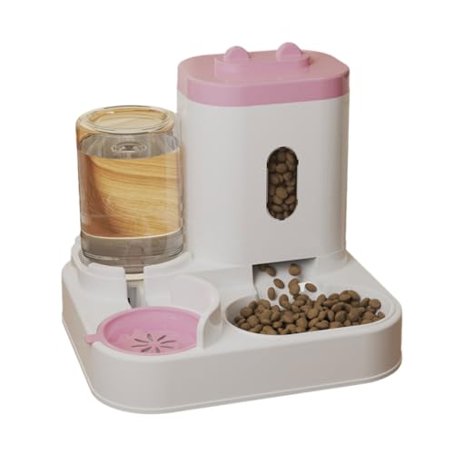 YIBOZI Futternapf, automatische Bewässerungsschale für Katzen, Futterbehälter, Futternapf, automatischer Wasserbrunnen, 2-in-1, Haustier-Wasser-Futterspender für große Hunde von YIBOZI