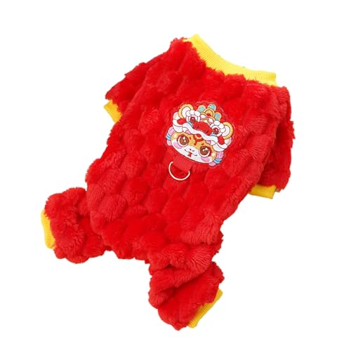 YIBOZI Hunde-Pelzmantel, festlich, ausgefallene Arbeit für Frühling, Festival, dicke Mäntel, Pullover, Winter-Hunde-Pyjama YIBOZI Hunde-Pelzmantel, festlich, ausgefallene Arbeit für Frühling, Festival, dicke Mäntel, Pullover, Winter-Hunde-Pyjama von YIBOZI