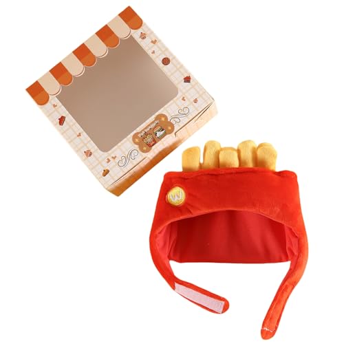 YIBOZI Plüsch-Hut für Hamburger/Pommes Frites für Hunde, zum Schutz der Ohren, verstellbare Haustier-Plüsch-Kappen für den Winter, bequeme Haustier-Fotografie-Kappen YIBOZI Plüsch-Hut für Hamburger/Pommes Frites für Hunde, zum Schutz der Ohren, verstellbare Haustier-Plüsch-Kappen für den Winter, bequeme Haustier-Fotografie-Kappen von YIBOZI