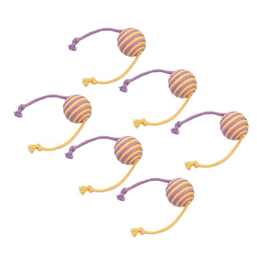 YIBOZI Sisalkugel Teasing Indoor Training Bereicherung Katzen Kauspielzeug Jagd Zahnen Katzen necken Zubehör 6 Stück YIBOZI Sisalkugel Teasing Indoor Training Bereicherung Katzen Kauspielzeug Jagd Zahnen Katzen necken Zubehör 6 Stück von YIBOZI