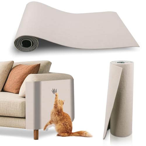 YIEMI Kratzmatte für Katzen, 60 x 100 cm, mit selbstklebender Rückseite, zuschneidbare Kratzpads zum Selbermachen, Beige YIEMI Kratzmatte für Katzen, 60 x 100 cm, mit selbstklebender Rückseite, zuschneidbare Kratzpads zum Selbermachen, Beige von YIEMI