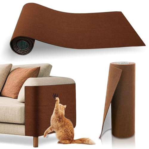 YIEMI Kratzmatte für Katzen, mit selbstklebender Rückseite, zuschneidbar, 60 x 100 cm, Dunkelbraun YIEMI Kratzmatte für Katzen, mit selbstklebender Rückseite, zuschneidbar, 60 x 100 cm, Dunkelbraun von YIEMI
