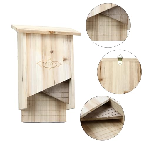 Fledermauskammerhaus Zum Aufhängen Freien Kammerbox Zum Aufhängen Für Den Garten Hof Einfach Für Fledermäuse Zu Landen Fledermaus Aus Holz von YIGZYCN