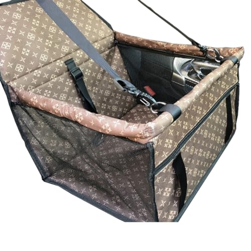 Wasserdichtes Hundeauto Für Sitzkorb Für Rück Und Vordersitze Für Extra Stabilen Hundewagen Für Sitz Chihuahua Mesh Reisende Hundesitztasche von YIGZYCN