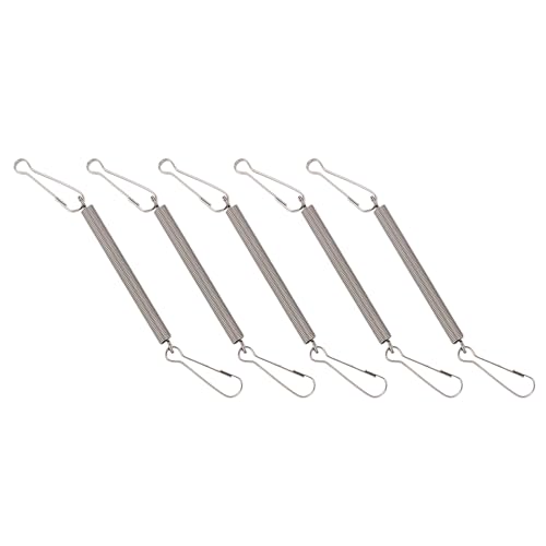 YIGZYCN 5PCS Ersatzfedern Mit 2 Clips Edelstahl 3 1'' Federbefestigung Wassertrinkflasche Für Kaninchen Hamster Metallfederklammern Für Frauen von YIGZYCN