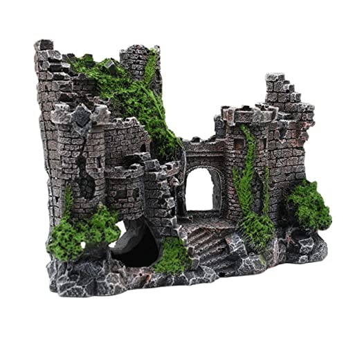 YIGZYCN Aquarium-Dekoration für Aquarien, realistische Burg, Landschaftsbau, Dekoration, Schloss, Unterschlupf, Haus, Ornament, Landschaft, Aquarium, Dekoration, Felshöhle YIGZYCN Aquarium-Dekoration für Aquarien, realistische Burg, Landschaftsbau, Dekoration, Schloss, Unterschlupf, Haus, Ornament, Landschaft, Aquarium, Dekoration, Felshöhle von YIGZYCN