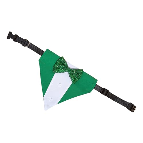 YIGZYCN Haustierhalsband, Halstuch, einzigartige Pailletten-Fliege für kleine Hunde, Bandana, Pailletten-Lätzchen, Haustier-Kostüm von YIGZYCN