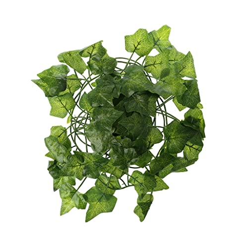 YIGZYCN Terrarienbox Künstliche Rebe Dekoration Grüne Blätter Gefälschte Bartdrachen Zubehör Treibholz Zubehör Heizkissen Tank Terrarium Pflanze von YIGZYCN