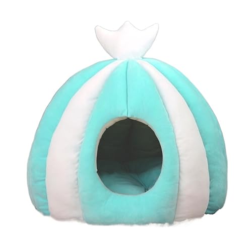Beruhigende Hundebett Hausthet Haustier Zelt Höhle Bett Druck Katzenhausbett Katze Nest Selbstgewärmt Bequeme Dreieck Hundebett Matratze für Haustier (Farbe: B, Größe: 50 * 50 cm) von YIHANSS