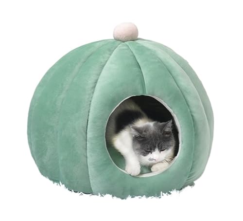 Beruhigende Hundebett Katzenbett Kätzchen Katze Zelt warmes Höhlennest Bequeme Iglu -Haustierbett Katzen -Zelt -Höhle für Katzensmatte für Haustier (Farbe: A, Größe: 42 * 42 * 43 cm) von YIHANSS