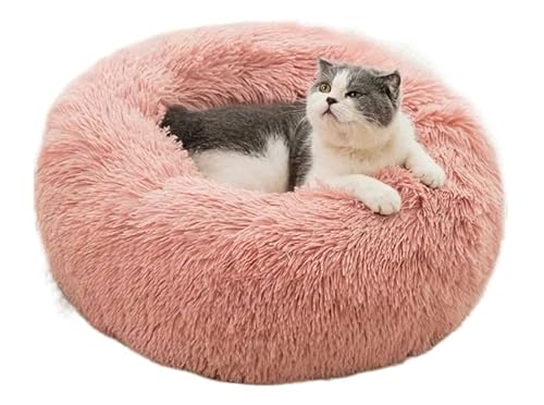 Beruhigende Hundebett Katzenbettwäsche Hunde Bett Katzenbett Haustierbett für Katzen und Hunde runden Kunstfell Haustier Nest mit Lint Matratze Matte für Haustier (Farbe: Roze, Größe: Durchmesser 60 Beruhigende Hundebett Katzenbettwäsche Hunde Bett Katzenbett Haustierbett für Katzen und Hunde runden Kunstfell Haustier Nest mit Lint Matratze Matte für Haustier (Farbe: Roze, Größe: Durchmesser 60 von YIHANSS