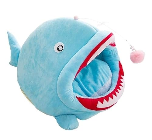 Beruhigende Hundebett Laterne Fisch Form Haustier Bett Haus weiches Kristall Fleece Katzenmatte für Katzen Nest Winter warmes Schlafbett Zwinger Matratzenmatte für Haustier (Farbe: Blu, Größe: 55 * Beruhigende Hundebett Laterne Fisch Form Haustier Bett Haus weiches Kristall Fleece Katzenmatte für Katzen Nest Winter warmes Schlafbett Zwinger Matratzenmatte für Haustier (Farbe: Blu, Größe: 55 * von YIHANSS