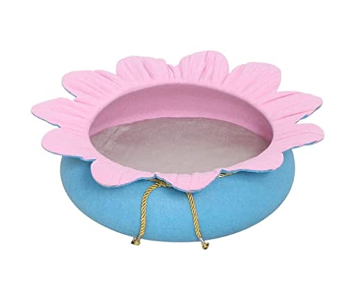 Beruhigende Hundebett Sonnenblumenform Filzbett für Haustierkatze Hund Teddy schlafend kleine Hunde Katzen Nest süßes Schlafbett Katzensbett Matratze für Haustier (Farbe: Rosa Blau, Größe: 39 * 14 Beruhigende Hundebett Sonnenblumenform Filzbett für Haustierkatze Hund Teddy schlafend kleine Hunde Katzen Nest süßes Schlafbett Katzensbett Matratze für Haustier (Farbe: Rosa Blau, Größe: 39 * 14 von YIHANSS
