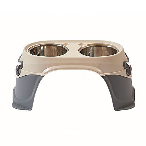 Erhöhter Hundefutterspender, Haustier-Futterspender mit Zwei Schüsselhaltern, doppelter Futter- und Wassernapf für Katzen und Hunde, Haustier-Futternapf, Futternapf, Trinkgeschirr, Futterbehälter von TSVSSGFU(売店)