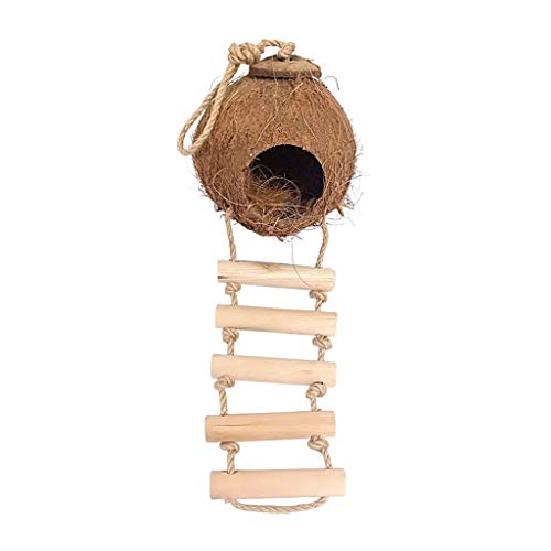Großer Vogelkäfig aus natürlicher Kokosnussschale, Vogel im Freien, Landschaftsbau, Ornament, Vogelnest, 5 Stile zur Auswahl, runder Vogelkäfig, Papageienkäfig von TSVSSGFU(売店)