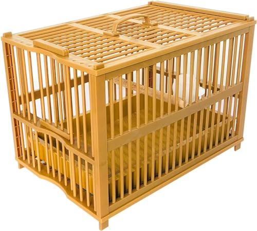 Originaler Vogelflugkäfig, rechteckiger Vogelträger, Drossel-Vogelbadekäfig, Kunststoff-Vogelkäfig, weißer Augenbrauen-Badekäfig, Kunststoff-Vogelkäfig, Mynah großer Badekäfig, Nymphensittichkäfig von TSVSSGFU(売店)