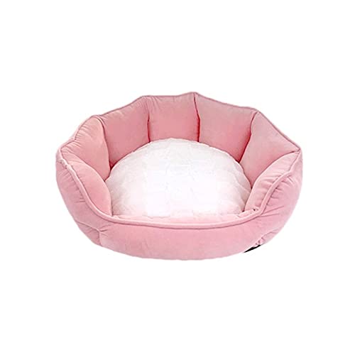 Super gemütliches Haustierbett - entzückende weiche Matte für Katzen und Hunde - warmes Winterhaus - Perlenschalen -Design - bequemes Baumwollmaterial - stilvolle rosa Farbe Super gemütliches Haustierbett - entzückende weiche Matte für Katzen und Hunde - warmes Winterhaus - Perlenschalen -Design - bequemes Baumwollmaterial - stilvolle rosa Farbe von YIHANSS