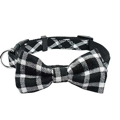 YIHANSS 1pc Tuch Haustier Hund Halskette Fliege Kragen Einstellbare Plaid Fliegen Krawatte Kragen Schöne Hund Welpen (Farbe: Stil 2) von TSVSSGFU(売店)
