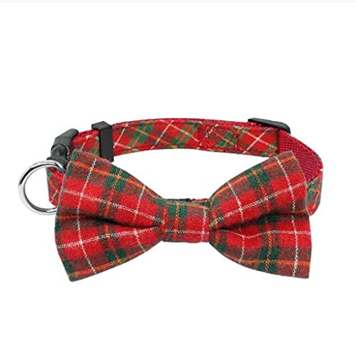 YIHANSS 1pc Tuch Haustier Hund Halskette Fliege Kragen Einstellbare Plaid Fliegen Krawatte Kragen Schöne Hund Welpen (Farbe: Stil 2) von TSVSSGFU(売店)