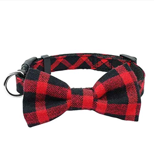 YIHANSS 1pc Tuch Haustier Hund Halskette Fliege Kragen Einstellbare Plaid Fliegen Krawatte Kragen Schöne Hund Welpen (Farbe: Stil 2) von TSVSSGFU(売店)