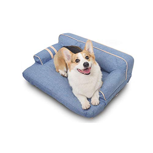 YIHANSS Blaues massives Holz Haustierbett - stilvoller und waschbarer mittlerer bis großer Hundesofa und Zwinger YIHANSS Blaues massives Holz Haustierbett - stilvoller und waschbarer mittlerer bis großer Hundesofa und Zwinger von YIHANSS