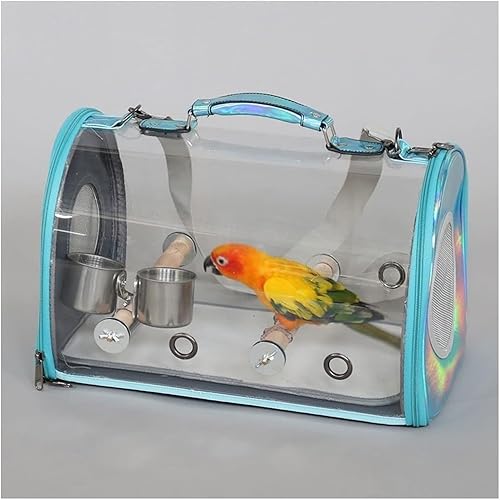 YIHANSS Feiner Vogelflugkäfig, Haustiertasche, Papageienvogel aus dem Käfig, Vogelkäfig, Messenger-Reisekäfig, Tragetasche, Vogel, Kanarienvogel, Gürtelfutterspender, Nymphensittichkäfig von TSVSSGFU(売店)