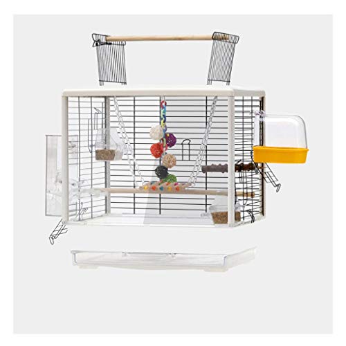 YIHANSS Großer Vogelkäfig, Kleiner Reisekäfig für Vögel, Heimtierheim, Oben offener Vogelkäfig für Wellensittiche, 61 cm hoch, dekorativer Vogelkäfig mit Spielzeug, Papageienkäfig von TSVSSGFU(売店)