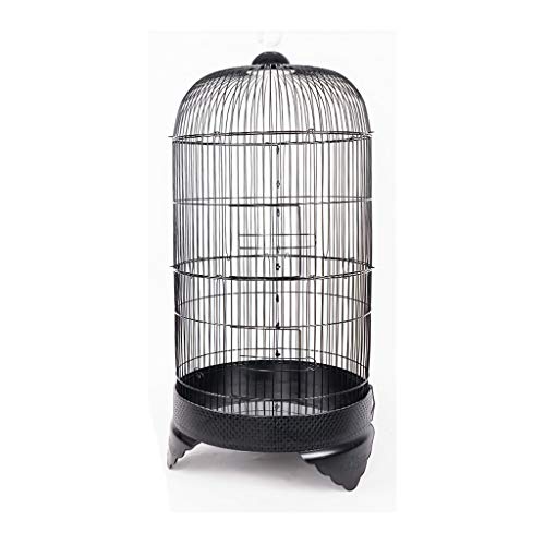 YIHANSS Großer Vogelkäfig, Kleiner und mittlerer Metall-Vogelkäfig, Papageien-Perlen-Vogelkäfig, kreativer runder Kanarien-Vogelkäfig, tragbar, kleine Vögel, Reisekäfig, Haustier-Papageienkäfig von TSVSSGFU(売店)