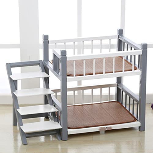 YIHANSS Haustierholzbett: abnehmbar, waschbar und für Vier Jahreszeiten geeignet - ideal für kleine, mittelgroße und große Hunde und Katzen (49 x 37 x 50 cm) von YIHANSS