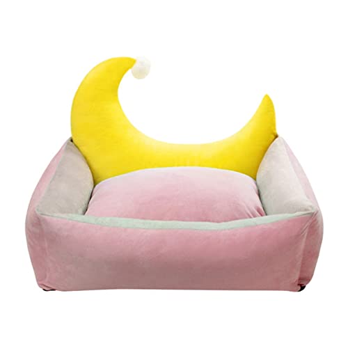 YIHANSS Moon Crown Form Pet Bett - EIN gemütlicher Hafen für Hunde und Katzen (rosa) von YIHANSS