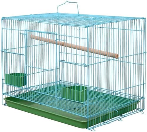 YIHANSS Originaler Vogelflugkäfig aus Draht, rechteckiger Kleiner Käfig für Vögel und Kanarienvögel mit Vogelständer und 2 halbkreisförmigen Vogelkäfigen, Nymphensittichkäfig von TSVSSGFU(売店)