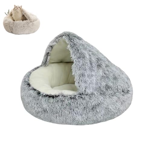 YIHANSS Plüsch Donut Hundebett-beruhigendes Katzenbett mit flauschigem Plüschkätzchenbett, rutschfestem Boden, weichem und gemütlich YIHANSS Plüsch Donut Hundebett-beruhigendes Katzenbett mit flauschigem Plüschkätzchenbett, rutschfestem Boden, weichem und gemütlich von YIHANSS