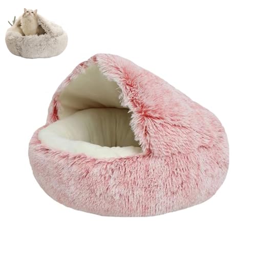 YIHANSS Plüsch Donut Hundebett-beruhigendes Katzenbett mit flauschigem Plüschkätzchenbett, rutschfestem Boden, weichem und gemütlich YIHANSS Plüsch Donut Hundebett-beruhigendes Katzenbett mit flauschigem Plüschkätzchenbett, rutschfestem Boden, weichem und gemütlich von YIHANSS