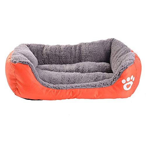 YIHANSS Ultra weiche Baumwollwelpen Nest Katzenbett, kleines Haustierbett Teddy Zwinger Waschbar, Orange, XXL YIHANSS Ultra weiche Baumwollwelpen Nest Katzenbett, kleines Haustierbett Teddy Zwinger Waschbar, Orange, XXL von YIHANSS