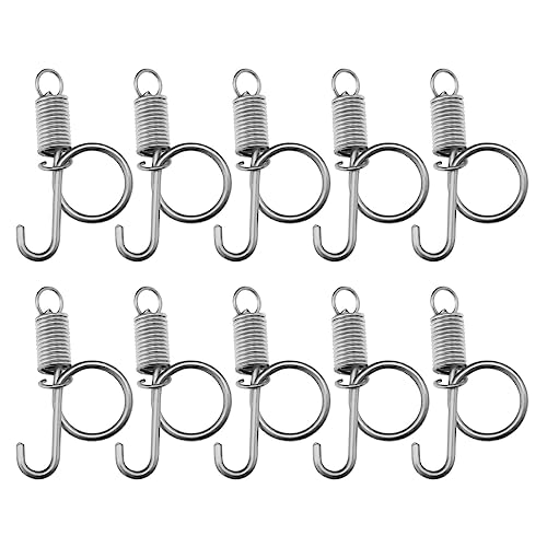YINETTECH 30Pcs Spring Hook Cage Spring Cage Door Hooks Iron Spring Wire Latch Hook Cage Door Fixing Tools for Chickens Pigeons Rabbit 55mm von YINETTECH